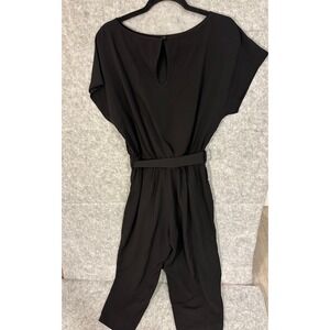 Black Jumpsuit Women's Dolman Sleeve Tie Waist‎ Career Casual